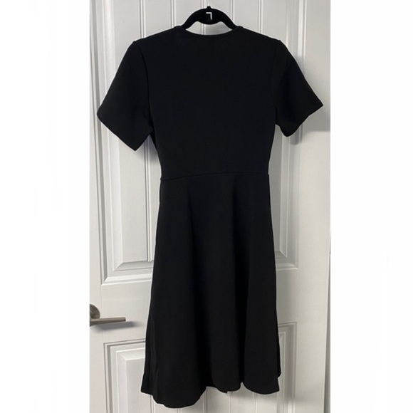 Black V-Neck Wrap Dress, M - Picture 8 of 8